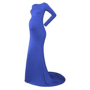 Maternity Pregnancy Photoshoot Long Maxi Long Sleeve Dress NEW - XL